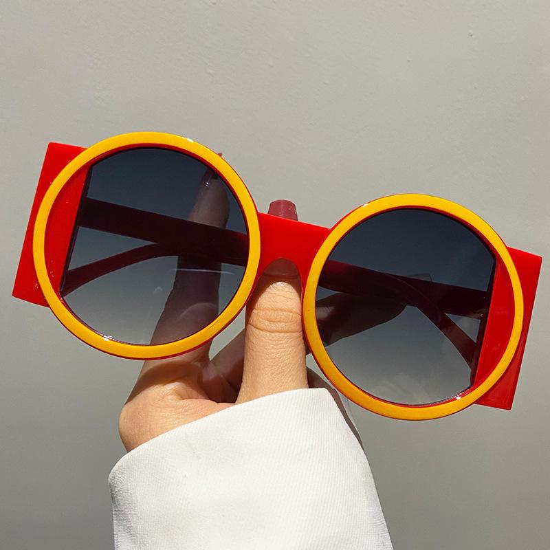Новые модные круглые солнцезащитные очки для женщин и мужчин, уникальные контрастные оттенки, очки в стиле Y2K, ретро градиентные солнцезащитные очки, солнцезащитные очки UV400