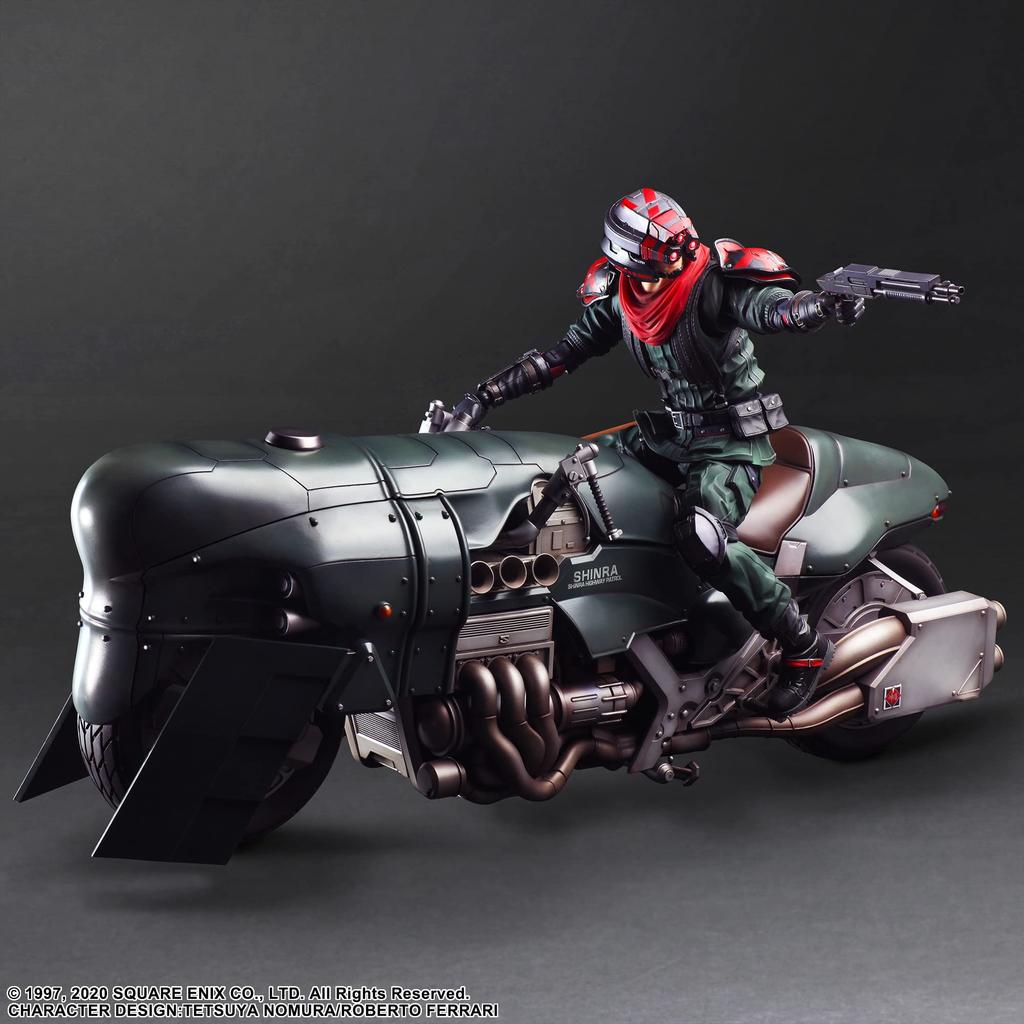 Final Fantasy VII Remake PLAY ARTS Kai Advanced Motorcycle Guard Motorcycle Set PVC Painted Movable Figure &