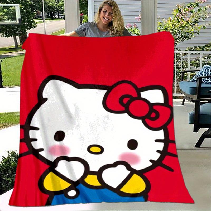 1шт. Домашнее одеяло Hello Kitty - Офисное одеяло - Уличное одеяло - Идея для подарка - Подходит для всех сезоновz041708