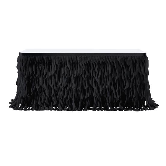Curly Willow Table Skirt for Rectangle Round Tables 6ft Ruffle Tutu Table Cloth Reusable