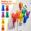 Kitchen Magnetic Suction Plastic Clip Refrigerator Sticker Clip Photo Magnetic Sticker A Set Of Home Sealing Clip Message Sticker Iron Magnet