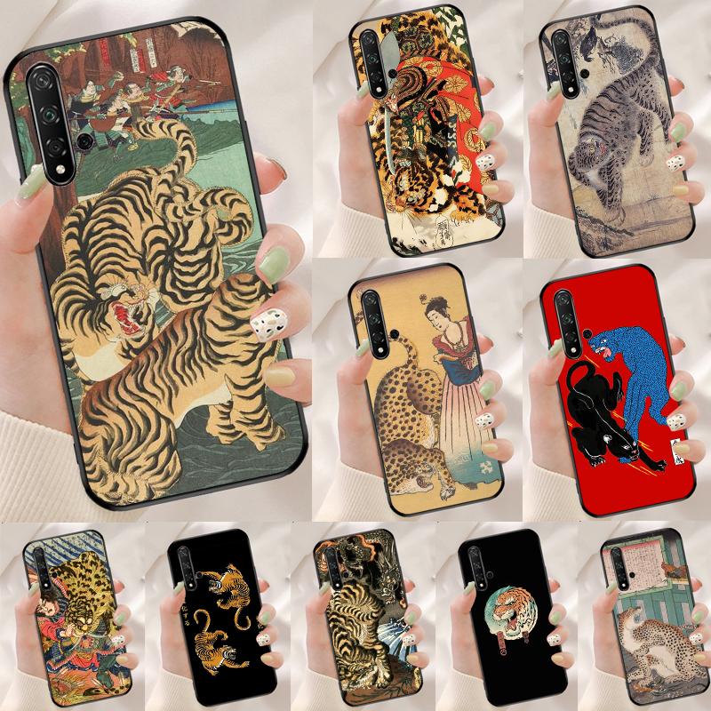 Японское искусство укиё-э Пантера Тигр Для Huawei Nova 10 9 SE 5T 12s 12i 11i Y91 Y90 Y60 Y70 Y72 Y61 P20 P40 P30 Lite P60 Pro Чехол
