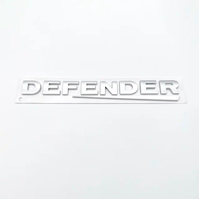 Стайлинг автомобиля, установка переднего капота и нижней части багажника, наклейка, глянцевая черная эмблема из углеродного волокна с буквами для значка Land Rover DEFENDER