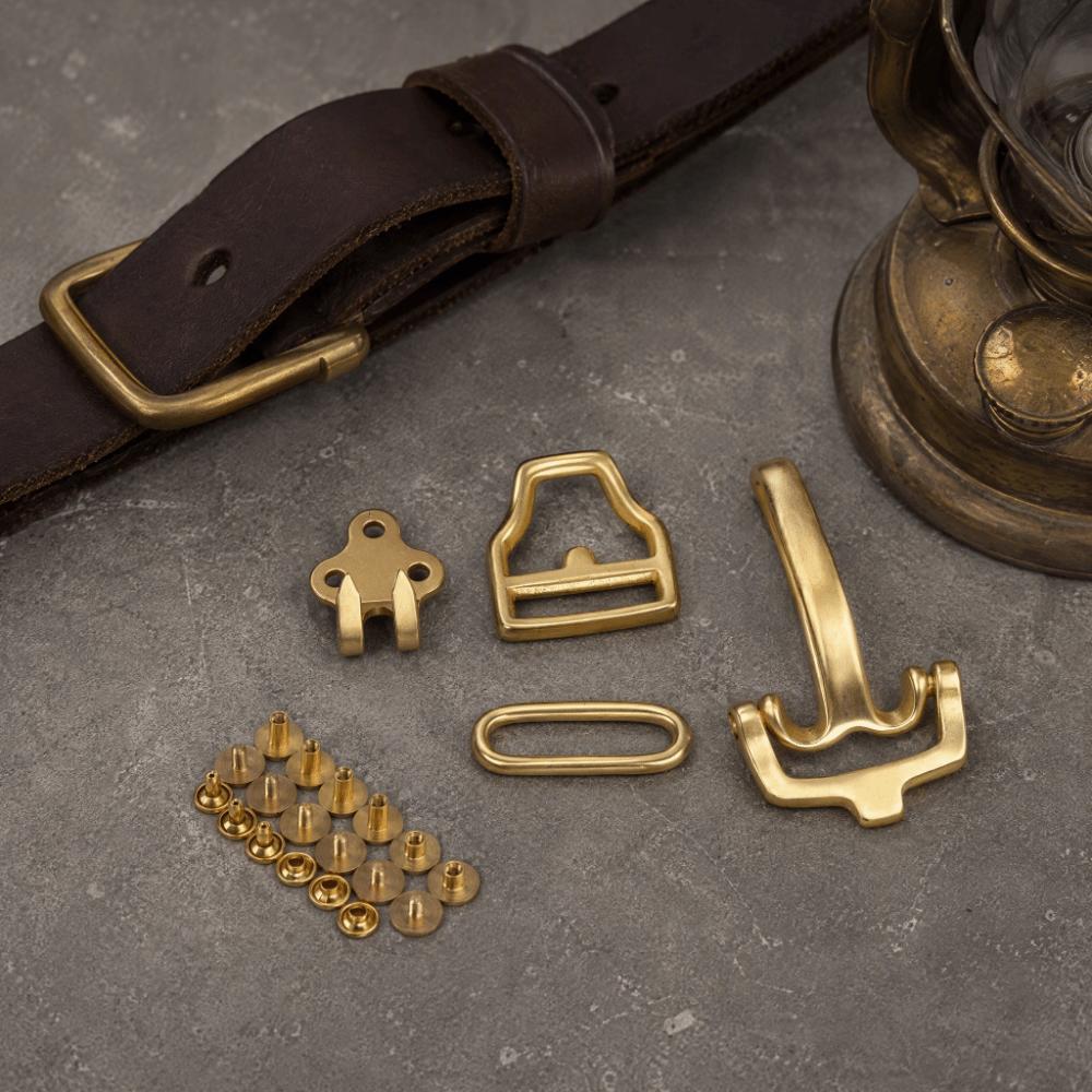 Solid Brass Brass Buckle Hardware Assorted Sizes Pin Buckle Set Belt Buckle Set For Belts