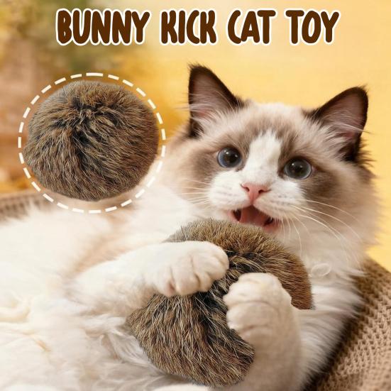 5 шт. Пушистый Шарик Игрушка для Кошек Мягкий Пушистый Искусственный Мех Шарик Моющийся Пушистый Шарик Игрушка-Пиналка для Кошек и Кроликов для Домашних Упражнений, Стимуляции Инстинктов Охоты и Погони