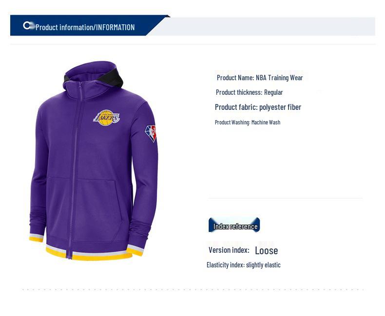 Мужская осенняя куртка для баскетбольных тренировок, посвященная 75-летию НБА – Повседневный кардиган для улицы