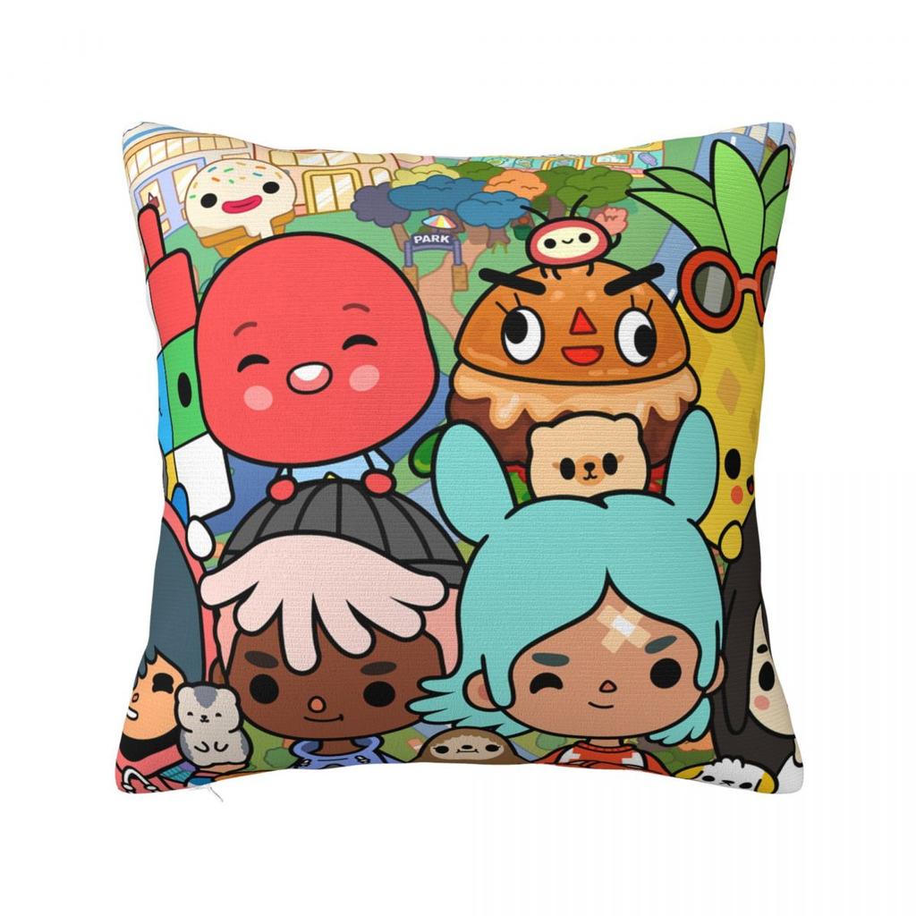 Toca Life Box Toca Boca Cute Game Square Pillowcase Pillow Cover Cushion Zip Decorative Throw Pillow for Home Living Room
