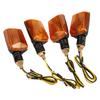 Turn Heads On Your Bike with Black Tinted Motorcycle Turn Signals 4 Piece Set!