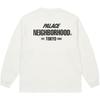 Palace X Соседское сотрудничество FW25 Футболка с длинным рукавом вафельная с логотипом в виде бирки с надписью Унисекс Футболки P29CS050