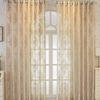 French Lace Relief Gauze Curtain Translucent Opaque Curtain Bedroom Blackout Living Room Bay Window Light Luxury Dream Cream Yarn