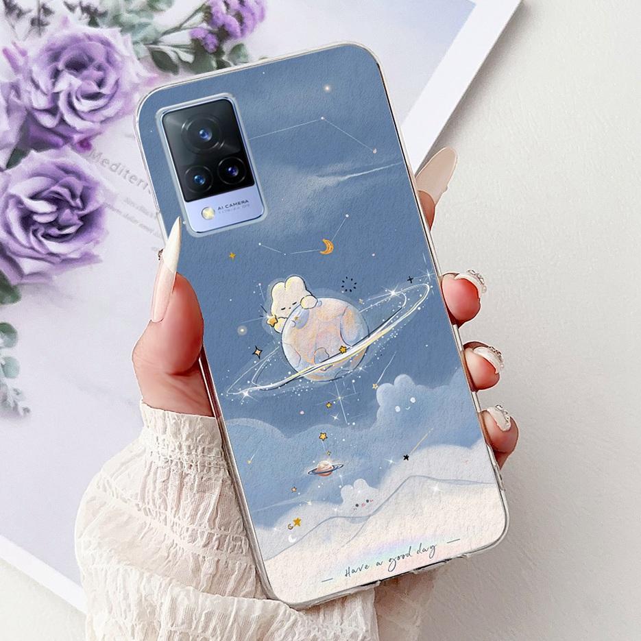 Чехол для Vivo V21e V2061 Милый Кот Лев Расписной Чехол Мягкий Силиконовый Чехол для Телефона Для Vivo V21 V2066 V2108 V 21 VivoV21 E 4G Fundas