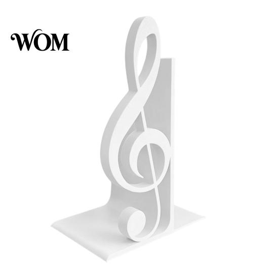 Book Display Decor 3D Printed Music Note Bookend, Decorative Shelf Organizer, Modern Desk for Home Treble Clef Table Ornament Office Study, Heavy Base