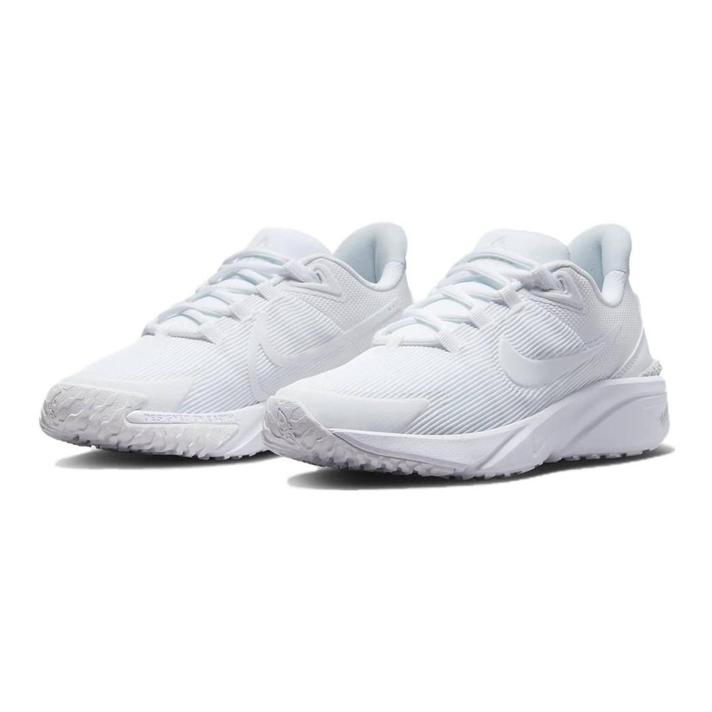 Nike Детские кроссовки Star Runner 4 GS Triple White Pure-Platinum DX7615-100