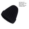 Women Winter Hat Solid Color Thick Warm Knit Hat Brimless Ribbed Breathable Hat with Good Elasticity Headwear
