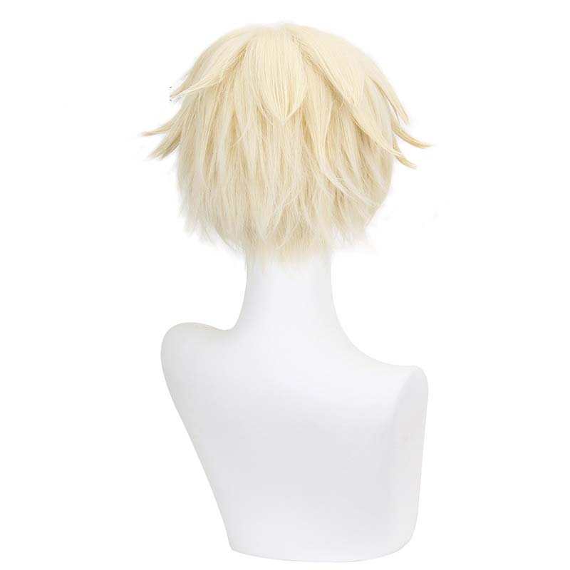 Аниме парик Беннетта, игра Genshin Impact, косплей, золотые короткие термостойкие синтетические волосы, Pelucas, аниме, костюм, парики для ролевых игр