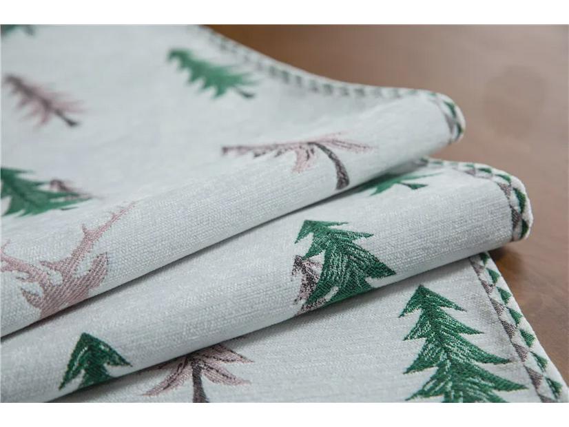 Modern Chenille Tassel Christmas Table Runner - Simple, Fresh, Polyester Tablecloth