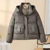 Loose Hooded Warm Cotton Jacket Women's Short 2025 Winter Korean Version Cotton Clothes Women's Bread Jacket
