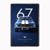 1966 Shelby Mustang G.T.350H Фастбэк Cobra Racing Металлический постер Знак Клуб Мурал Настенное искусство Табличка Жесть Украшение комнаты Домашний декор