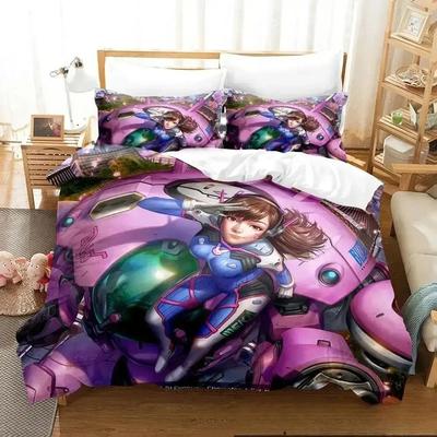 Новый Аниме D.Va Overwatch Комплект Постельного Белья Для Спальни Мягкое Современное Покрывало Удобный Детский Пододеяльник Чехол для Одеяла и Наволочка