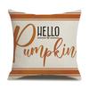 Thanksgiving Linen Pillowcase Autumn Pumpkin Print Pillow Cushion Cover