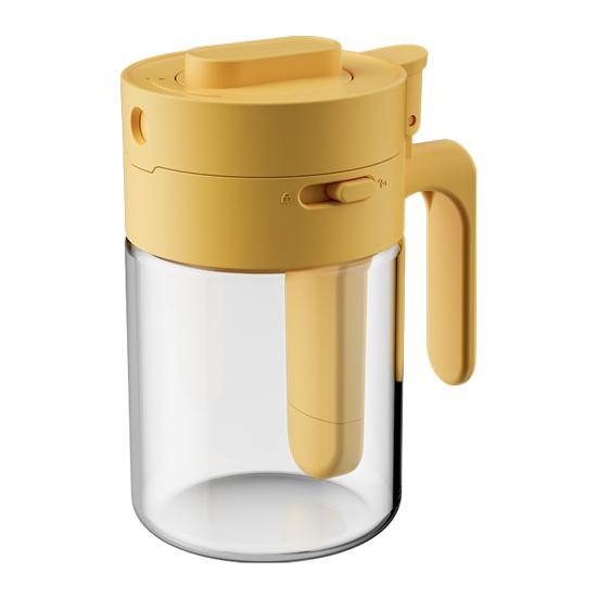 Glass Spice Jar with Spoon Locking Design Airtight Lid Multifunctional Seasoning Container for Spices Salt Sugar