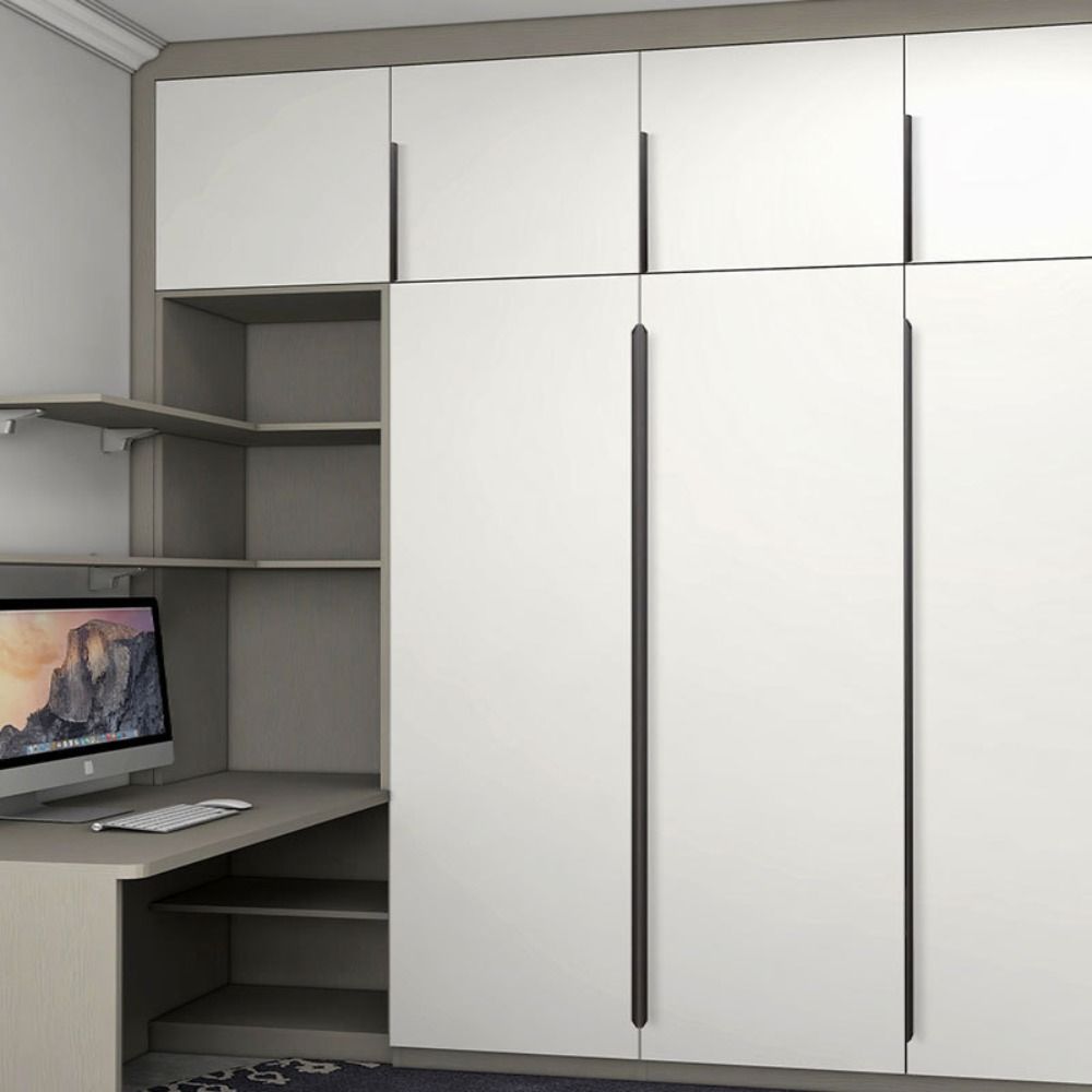 Дверная ручка с двойным отверстием, черная/золотая/серая, для шкафа с длинной ручкой, скрытая ручка для шкафа, для шкафа