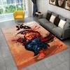 Retro Street Fighter Games Cartoon Carpet Rug for Bedroom Living Room Sofa Playroom Doormat Home Decor,Kid Area Rug Non-slip