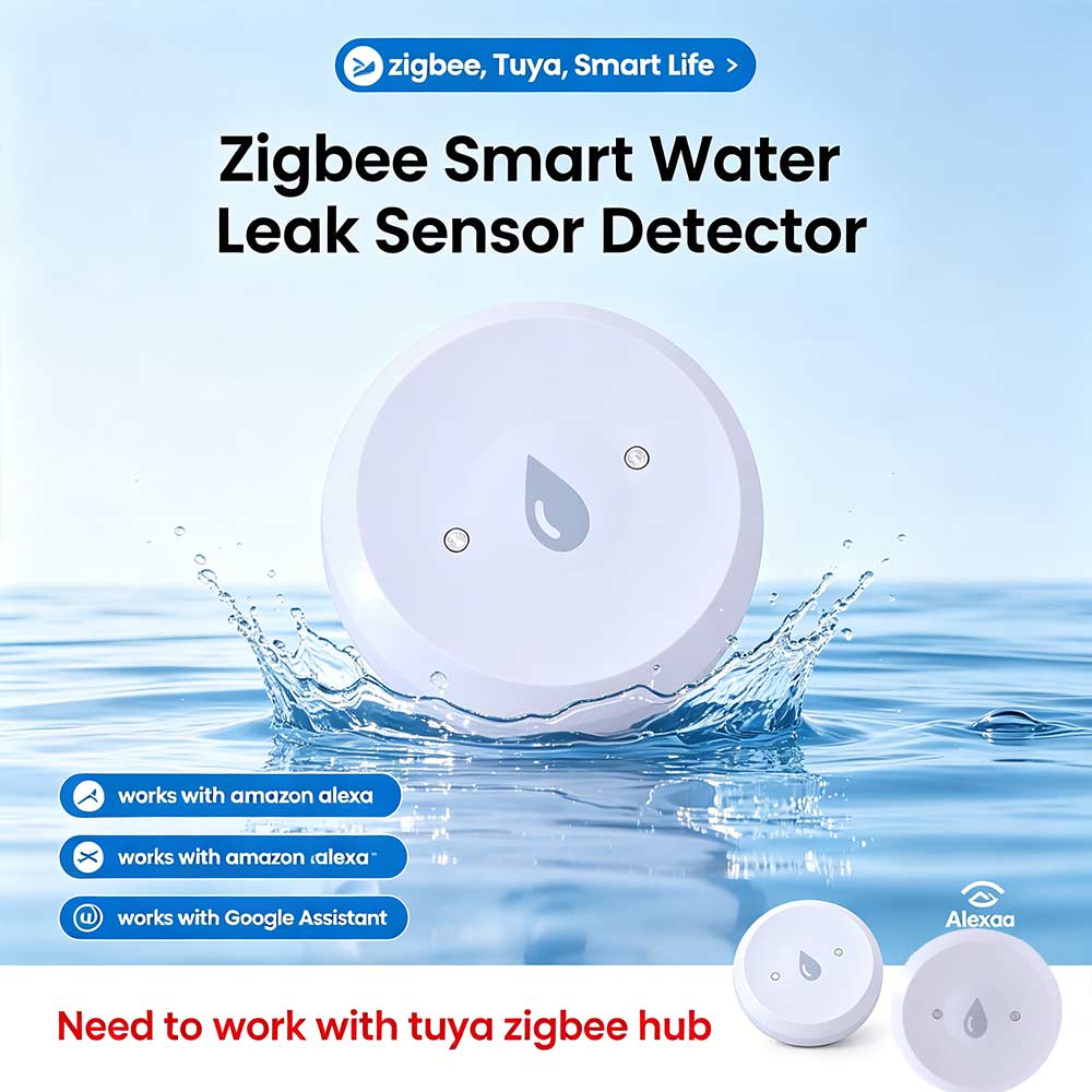 Smart Life Control ZigBee Датчик воды Сигнализация Умный датчик протечки воды Кухня