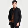 Men's Wool Blend Lapel Mid-Length Coat
