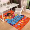1pc Gracie's Corner Print Area Rug - Soft, Washable Non-Slip Indoor Mat for Office Chairs, Living Room, Home Office Decorative Rug