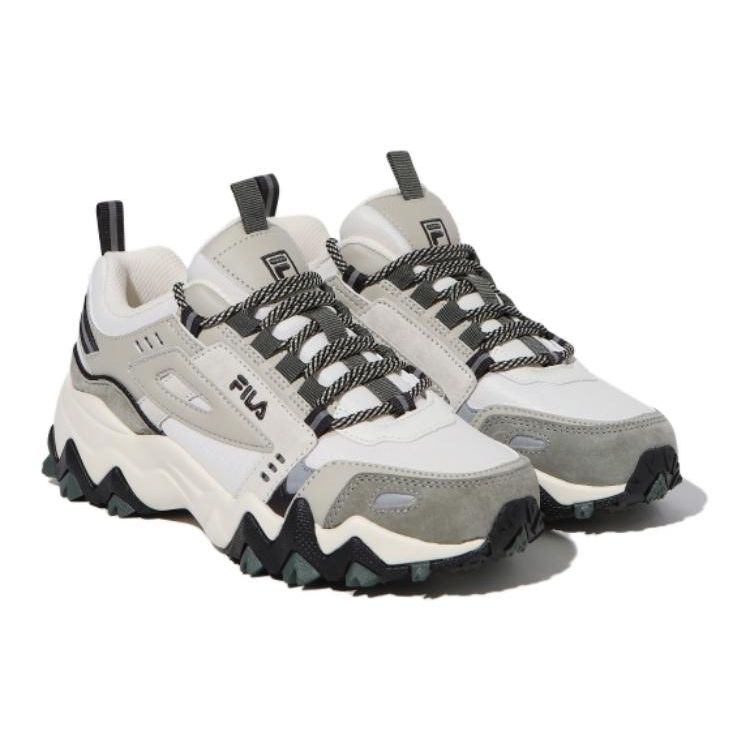 Fila TR V2 Прочные Дышащие Низкие Спортивные Повседневные Кроссовки Унисекс Серый Черный 1JM02571F_067