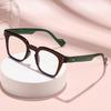 Retro Large Frame Glasses Clear Lens Non-Prescription Nerd Eyeglasses Cosplay Costume Fake Eyewear for Men Women