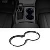Carbon Fiber Gear Shift Cup Holder Cover Trim Frame For Grand Cherokee 2016-