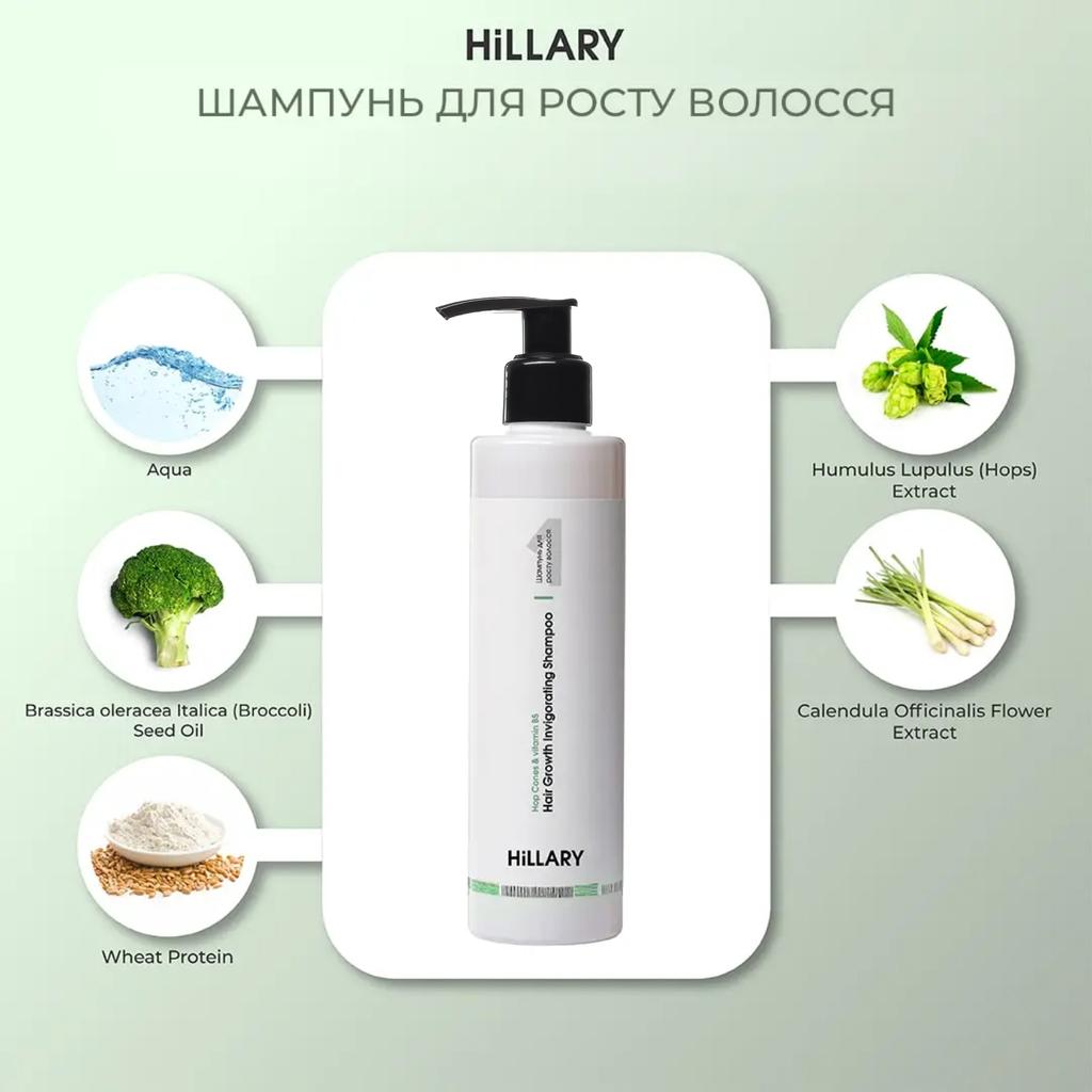 Shampoo + Conditioner Hillary Hop Cones & B5 Hair Growth Invigorating, 500 Ml