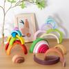 New Kids Montessori Arch Bridge Rainbow Building Blocks Wooden Toys Baby Early Education Color Cognitive Blocks Toy