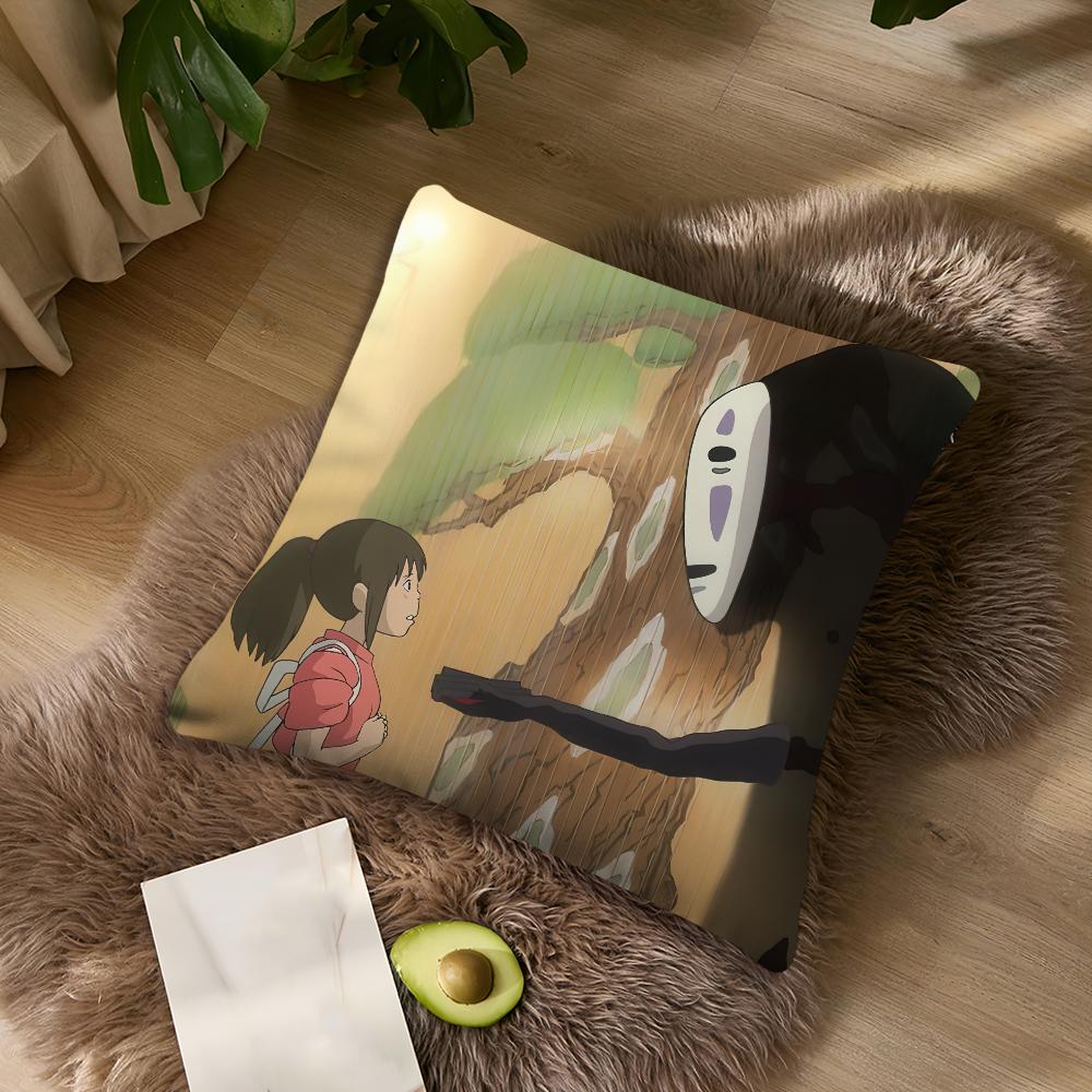 Чехол для подушки Anime S-Spirited A-Away для гостиной, акцентная подставка для спинки дивана, квадратная подушка для отдыха, наволочка для компаньона для сна