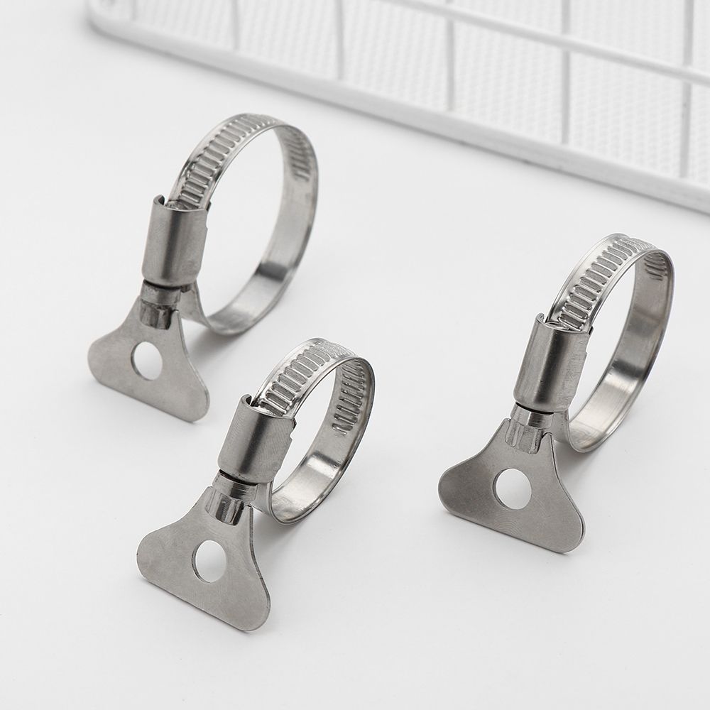 1Pcs Powerful Useful Handle Hardware Exhaust Sealing T Bolt Pipe Clip Stainless Steel Hose Clamps