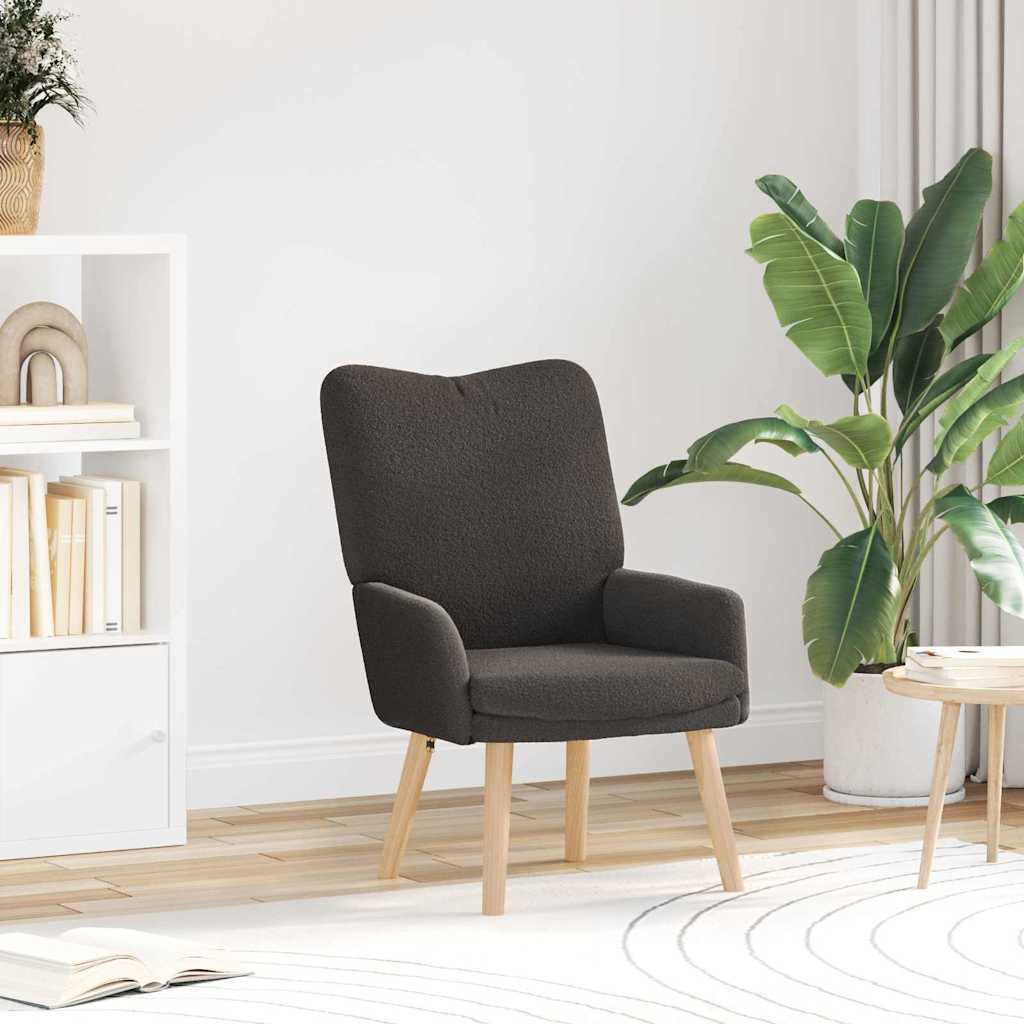 Armchair Dark Gray 63 x 67 x 94 cm Fabric and Plywood