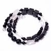 Natural Black Onyx Crystal Mix Shape Gemstone Smooth Beads Necklace 6-11 Mm 18" UB-8584