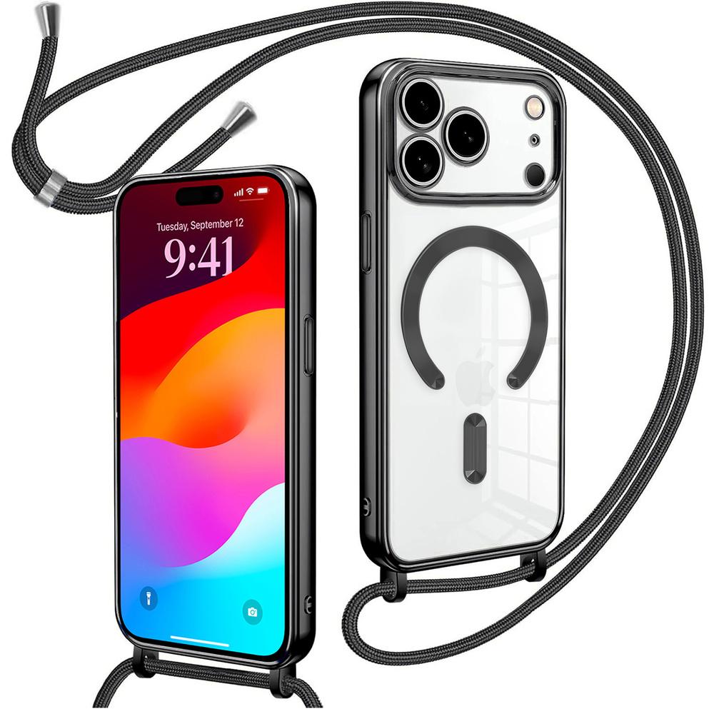iPhone 17 Pro Case, Electro MagSafe, Black + Lanyard