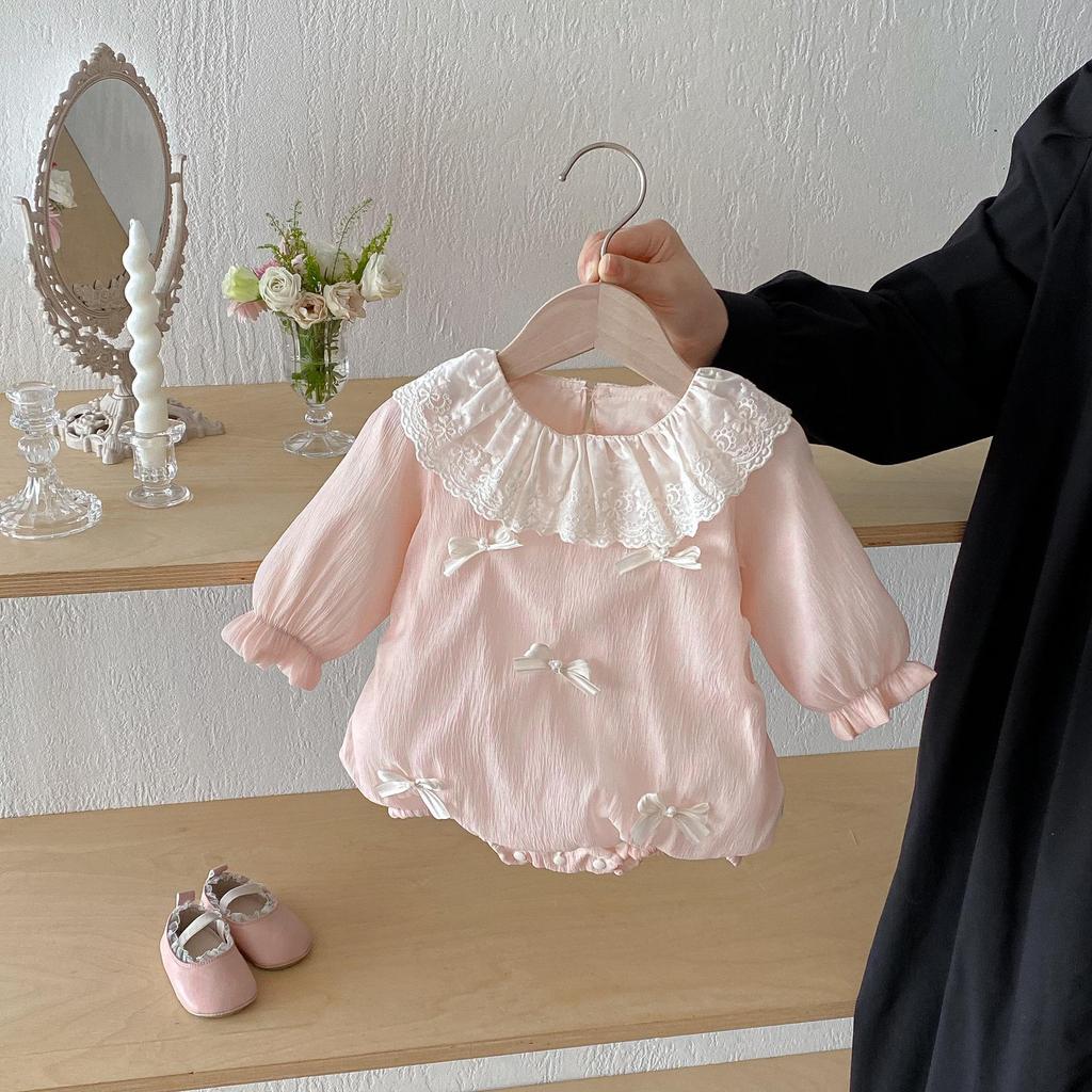 Сладкий комбинезон принцессы - Осенний наряд для новорожденной девочки от 100 дней до 1 года