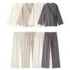 2024 Осень Женский Модный Комплект Рубашка с Деталями-Завязками и Брюки Прямого Кроя в Европейском и Американском Стиле