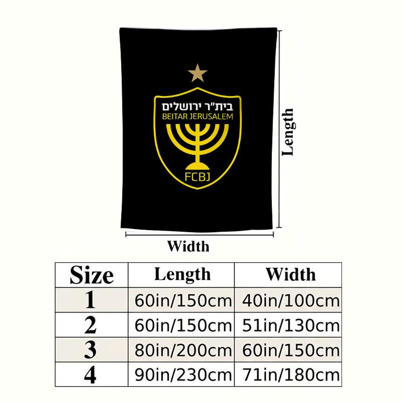 Beitar Jerusalem Fc Wall Tapestry Aesthetic Wall Hanging Printed Fabric Blanket Decorative Tapestries For Bedroom Living Room Home Decor