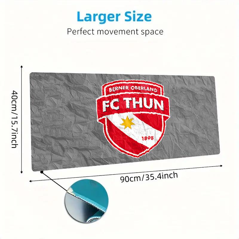 FC Thun Print  Cushion Non-slip Laptop Tablet Big Mousepad XXL Mat Mini PC Playmat With Lock edge