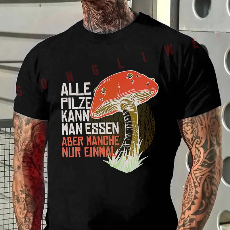 2026 Mushroom With A Spell Design Moto Tshirt Mens Cycling Sportswear Short Sleeve Top Tee