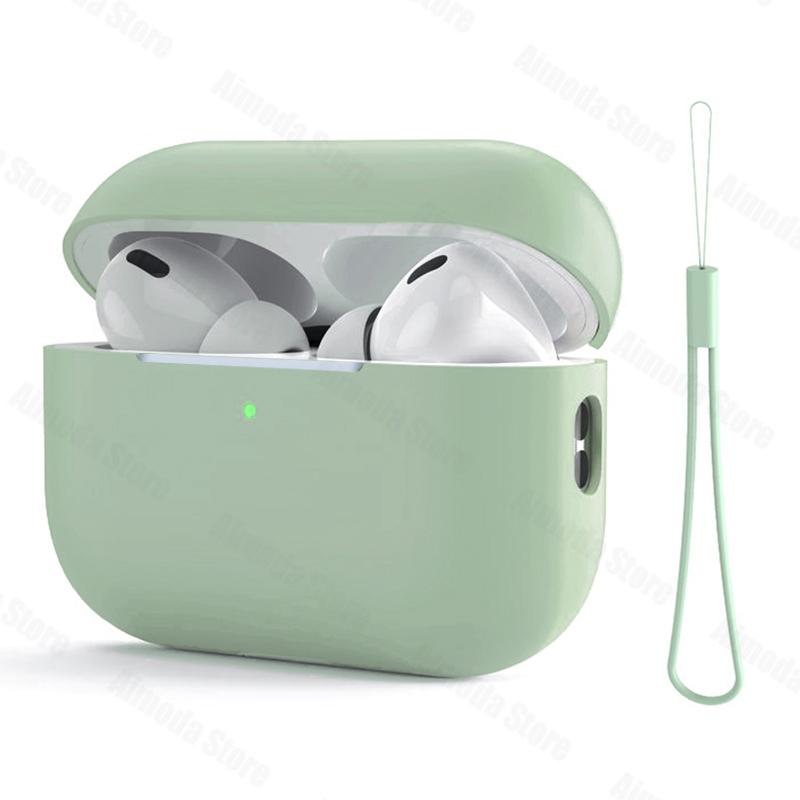 Чехол для Airpods Pro 2 Силиконовый Сплошной Беспроводной Чехол для Наушников Для Apple Air Pod Pro2 2-го Поколения Защитный Корпус