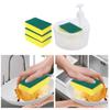 Дозатор для жидкого мыла 2 в 1 и 4 губки для мытья посуды с держателем для скруббера для столешницы