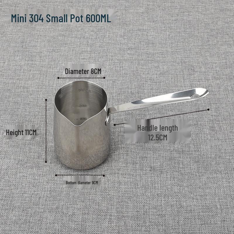 Кувшин из нержавеющей стали 304 с длинной ручкой для латте-арта и вспенивания (300-950 мл)