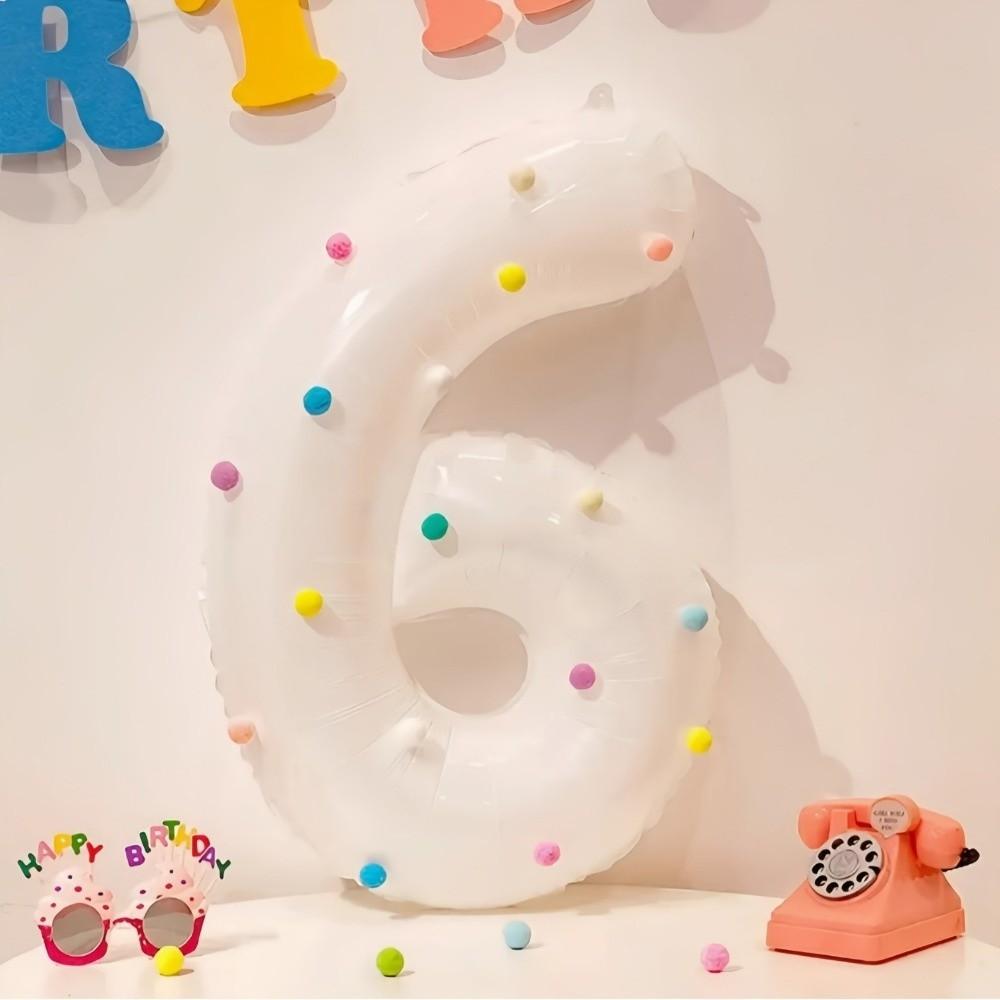 White Number 0-9 Balloons 32 Inch Birthday Party Decorations  Celebrating Birthdays