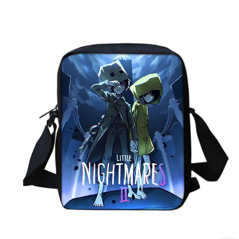 Сумка через плечо Little Nightmares, большая вместимость, легкая, с мультяшным принтом, новый школьный стиль для мальчиков и девочек